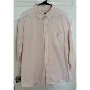 Vineyard Vines Slim Fit Tucker Shirt XXL Pink White Stripe 100% Cotton
